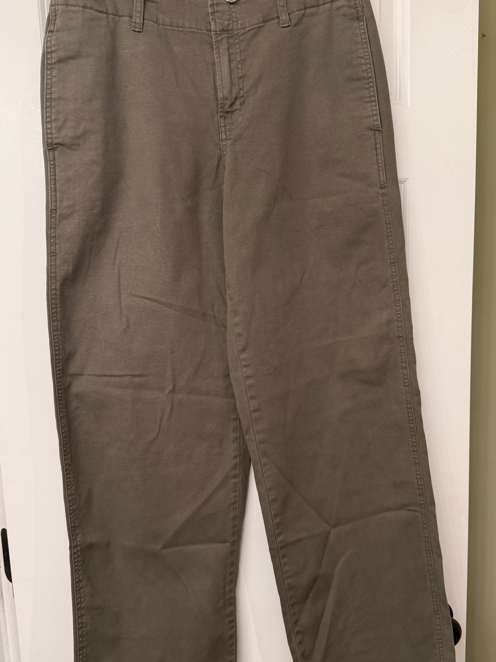 Women’s Olive Green Straight-Leg Pants